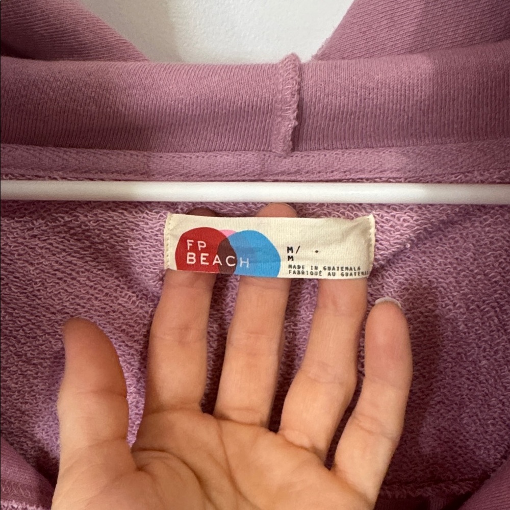 FREE PEOPLE BEACH RAVEN PULLOVER IN ELECTRIC LILAC MEDIUM - Picture 7 of 11